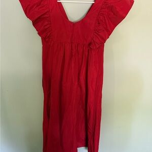 Anthropologie Cherry Red Dress